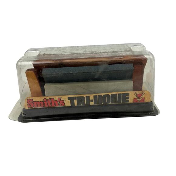 Vintage SMITH’S Tri-Hone Three Stone Knife Sharpening System in Original Box - Picture 1 of 7